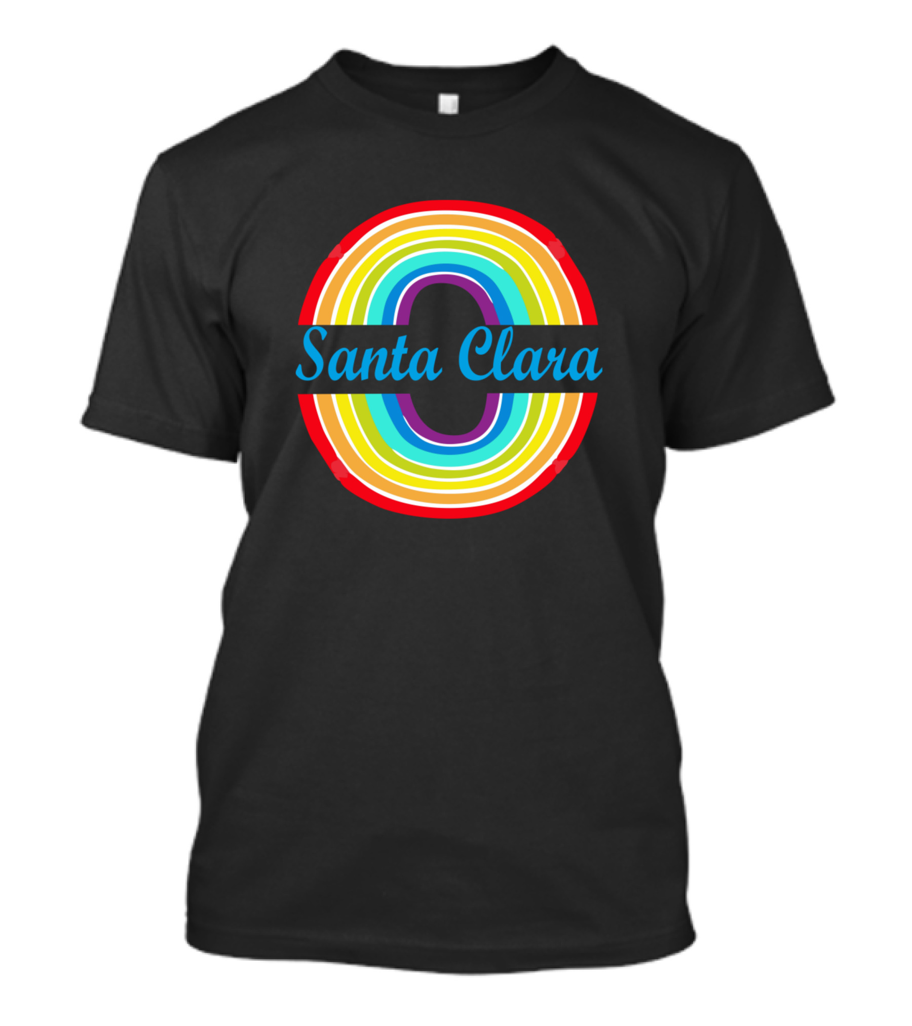 Santa Clara Rainbow Circle T-Shirt