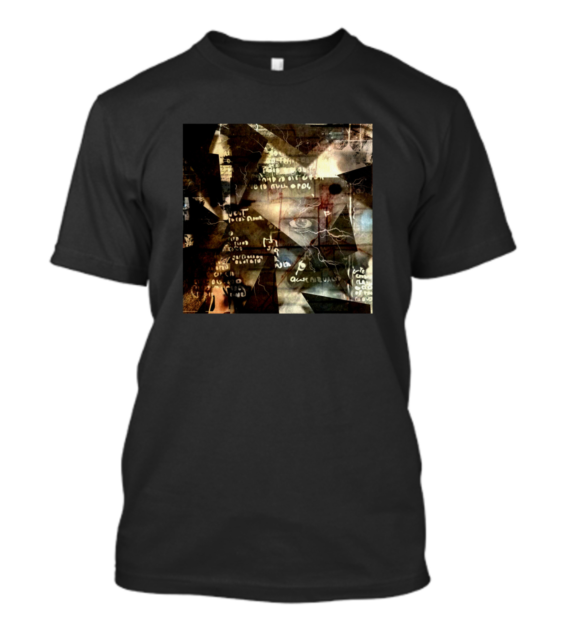 Surreal Dreams Numerals And Partial Faces In Abstract Collage T-Shirt