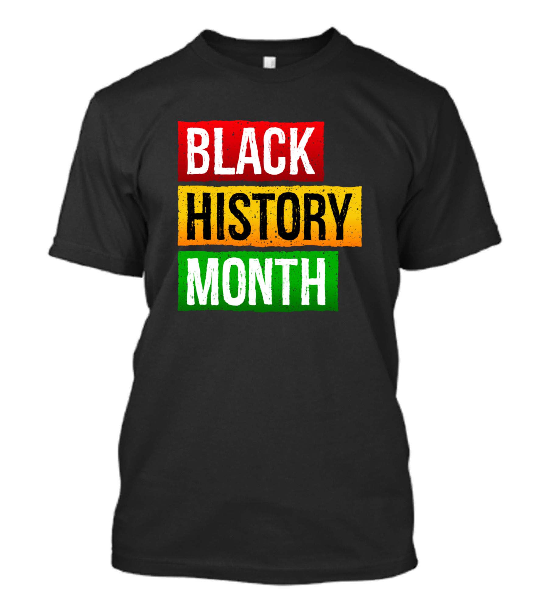 Black History Month Celebration Red Yellow Green Heritage T-Shirt
