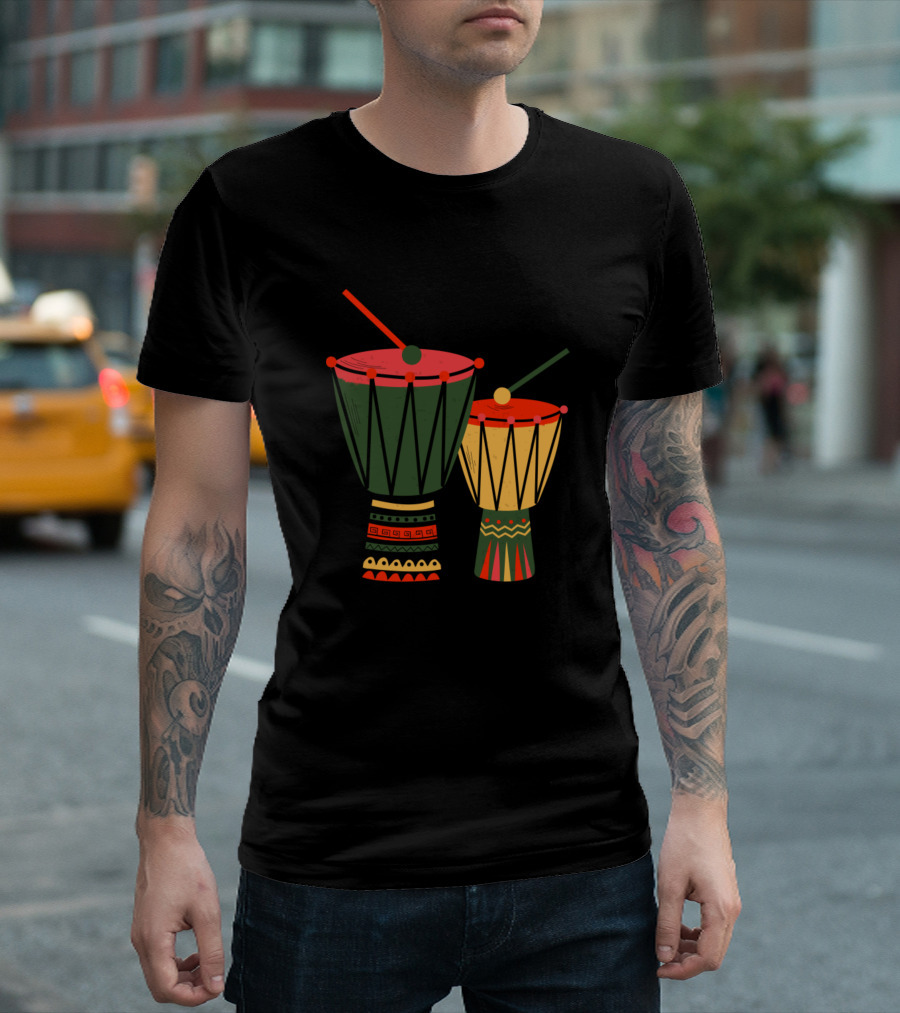 Funny Kwanzaa African Drums Colorful T-Shirt