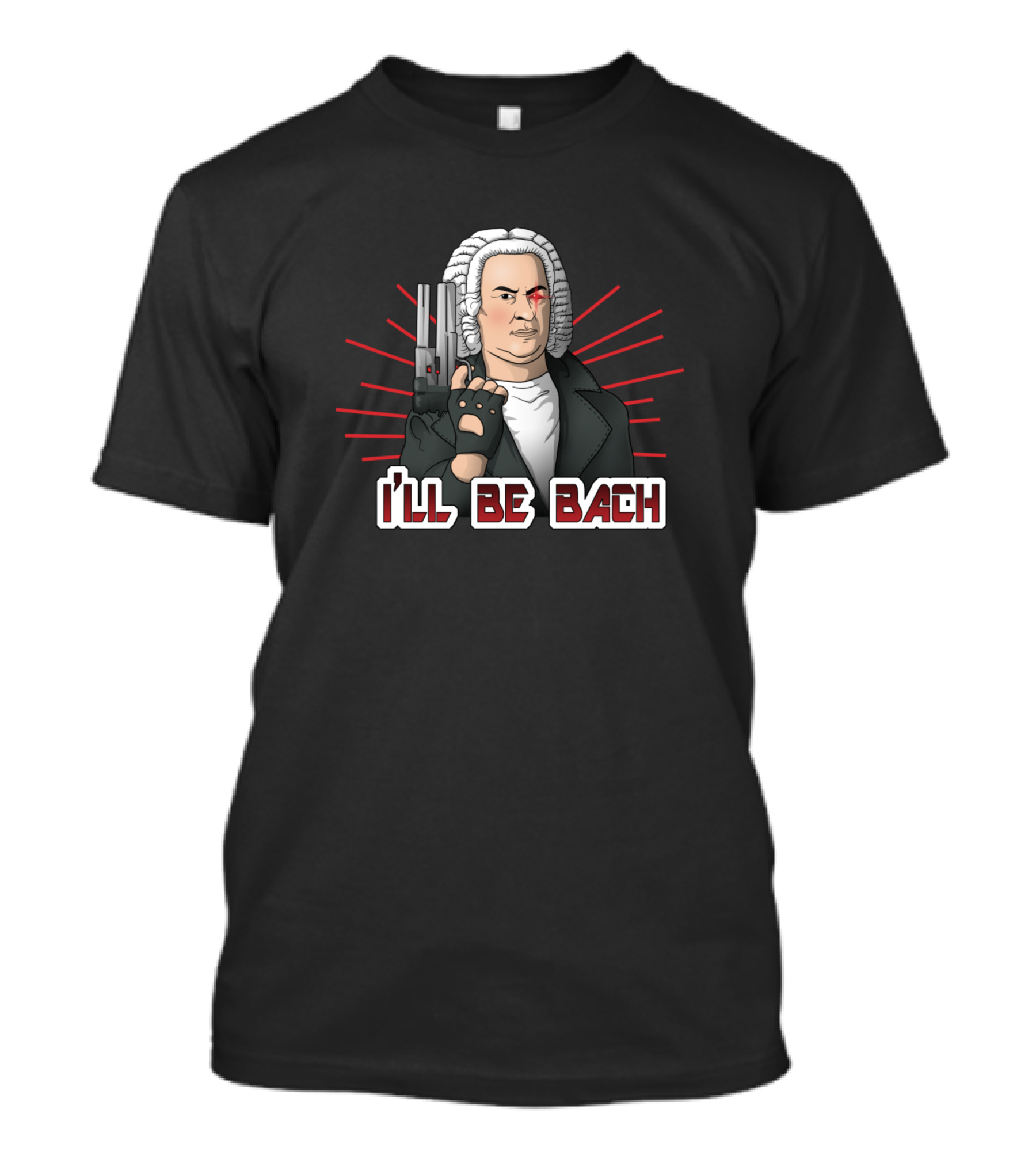 I'll Be Bach Musician Meets Robot Hero Mashup T-Shirt