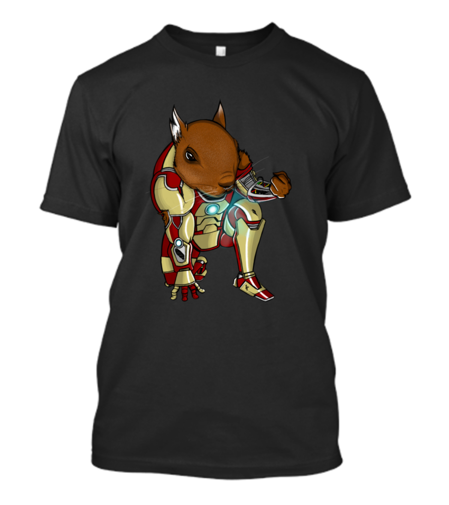 Iron Squirrel Superhero Armor Suit T-Shirt