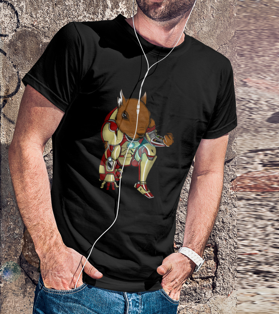 Iron Squirrel Superhero Armor Suit T-Shirt