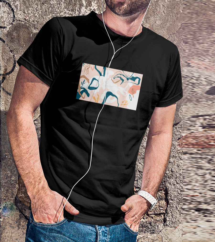 Liquid Abstract Organic Fluid Shapes T-Shirt