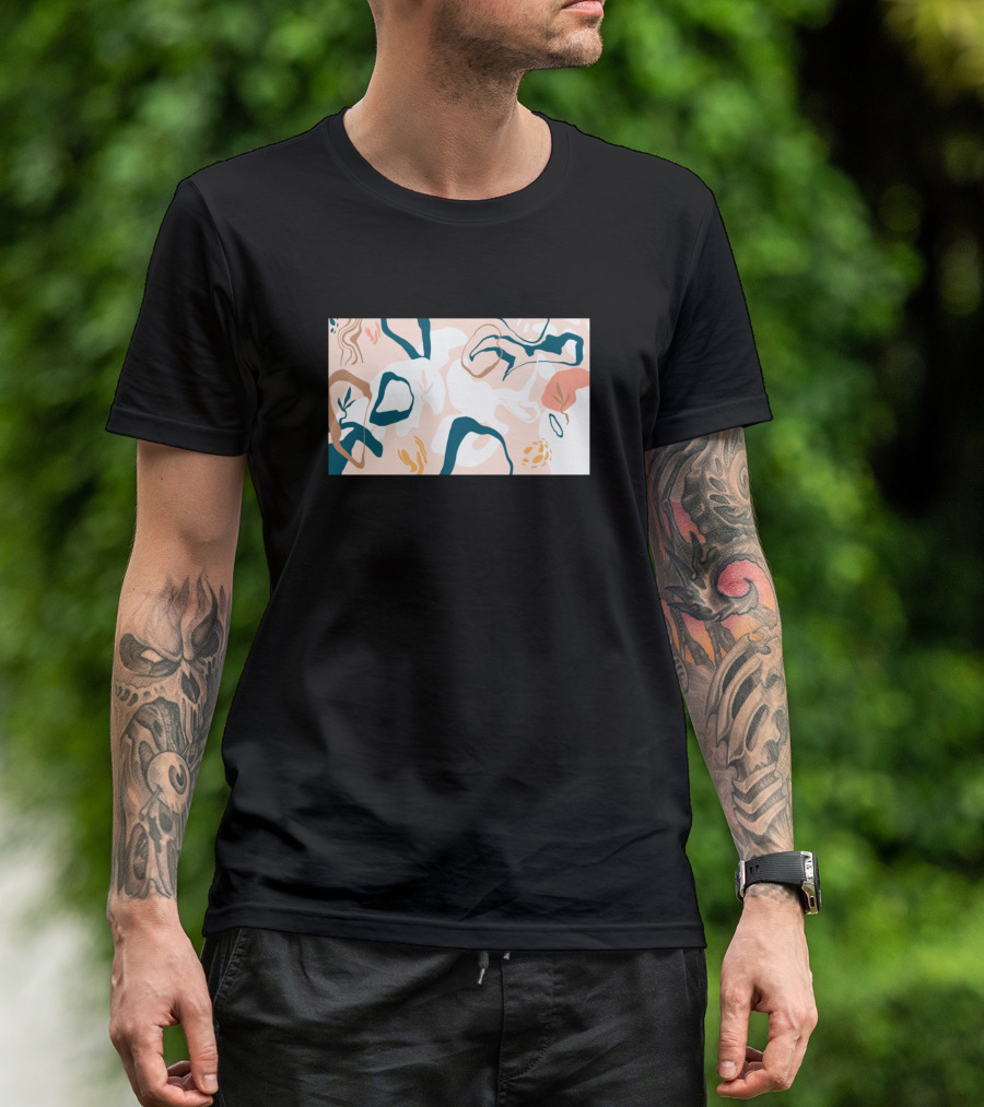 Liquid Abstract Organic Fluid Shapes T-Shirt