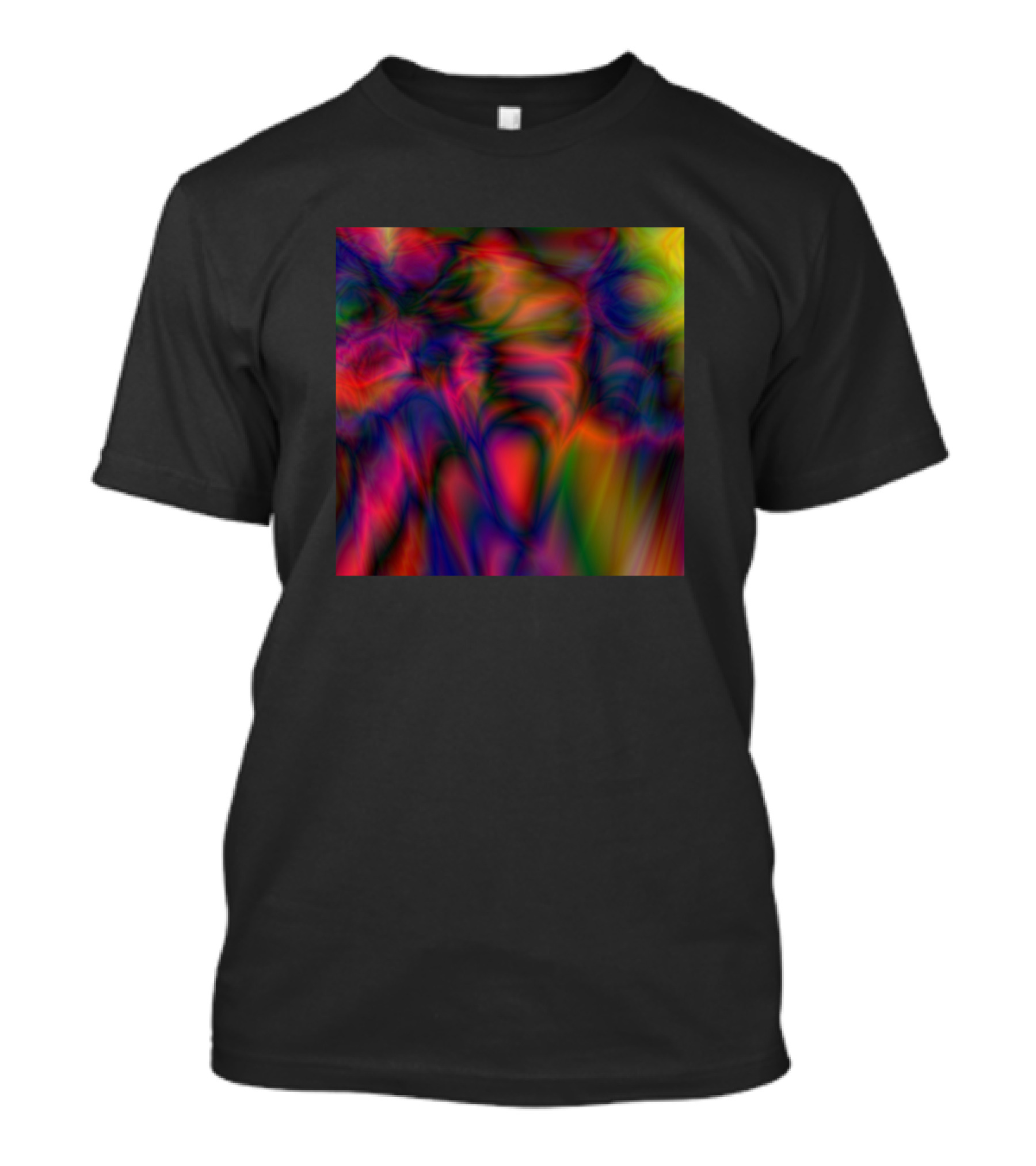Multicolored Vivid Swirl Texture T-Shirt