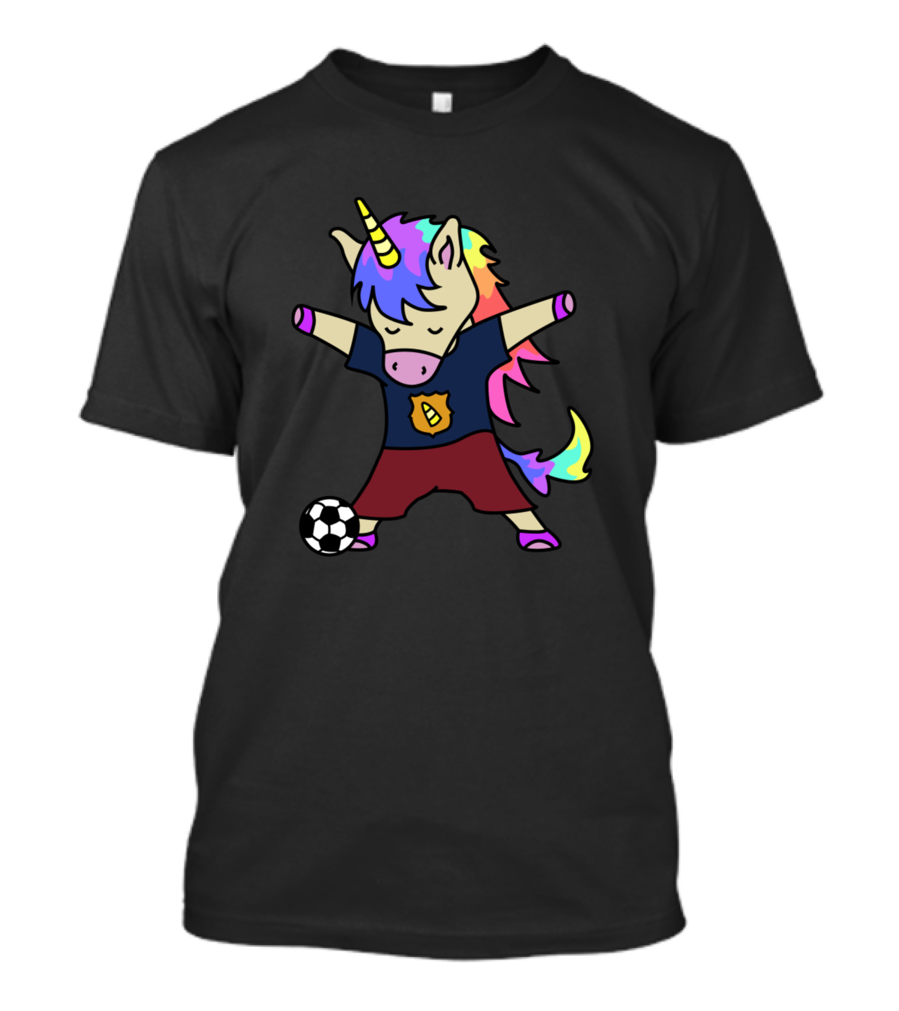 My Football Unicorn Rainbow Soccer Play T-Shirt