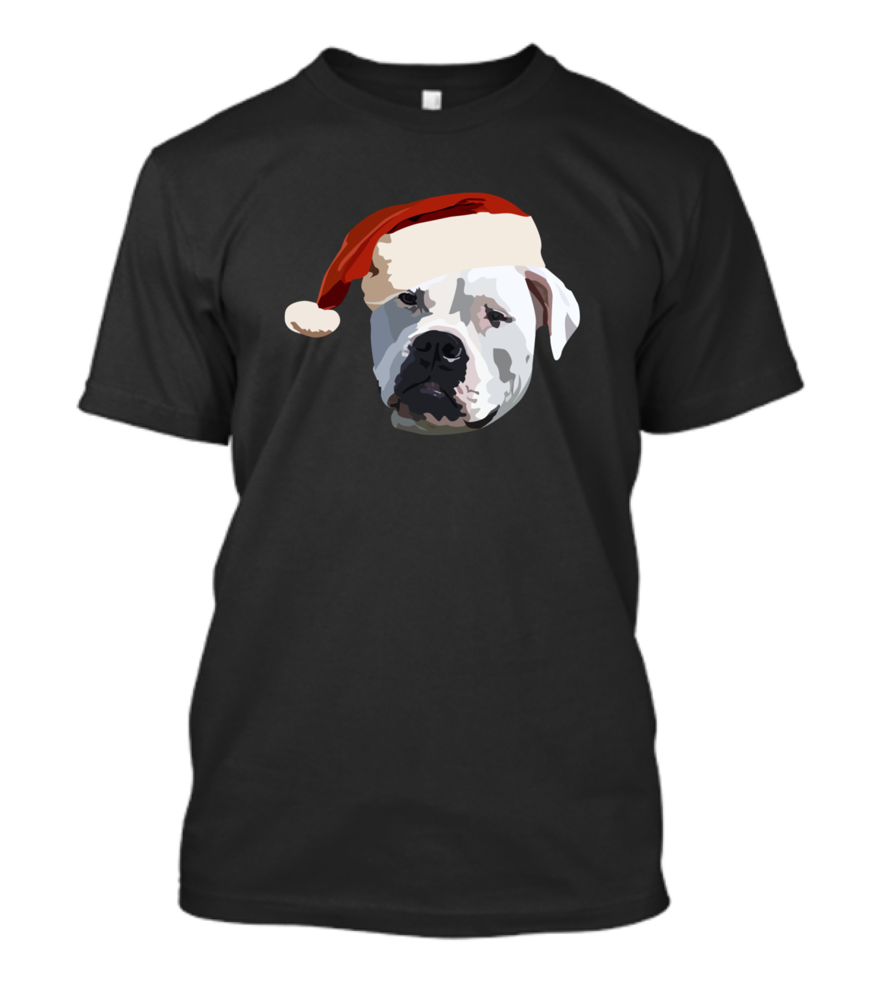 American Bulldog Santa Hat T-Shirt