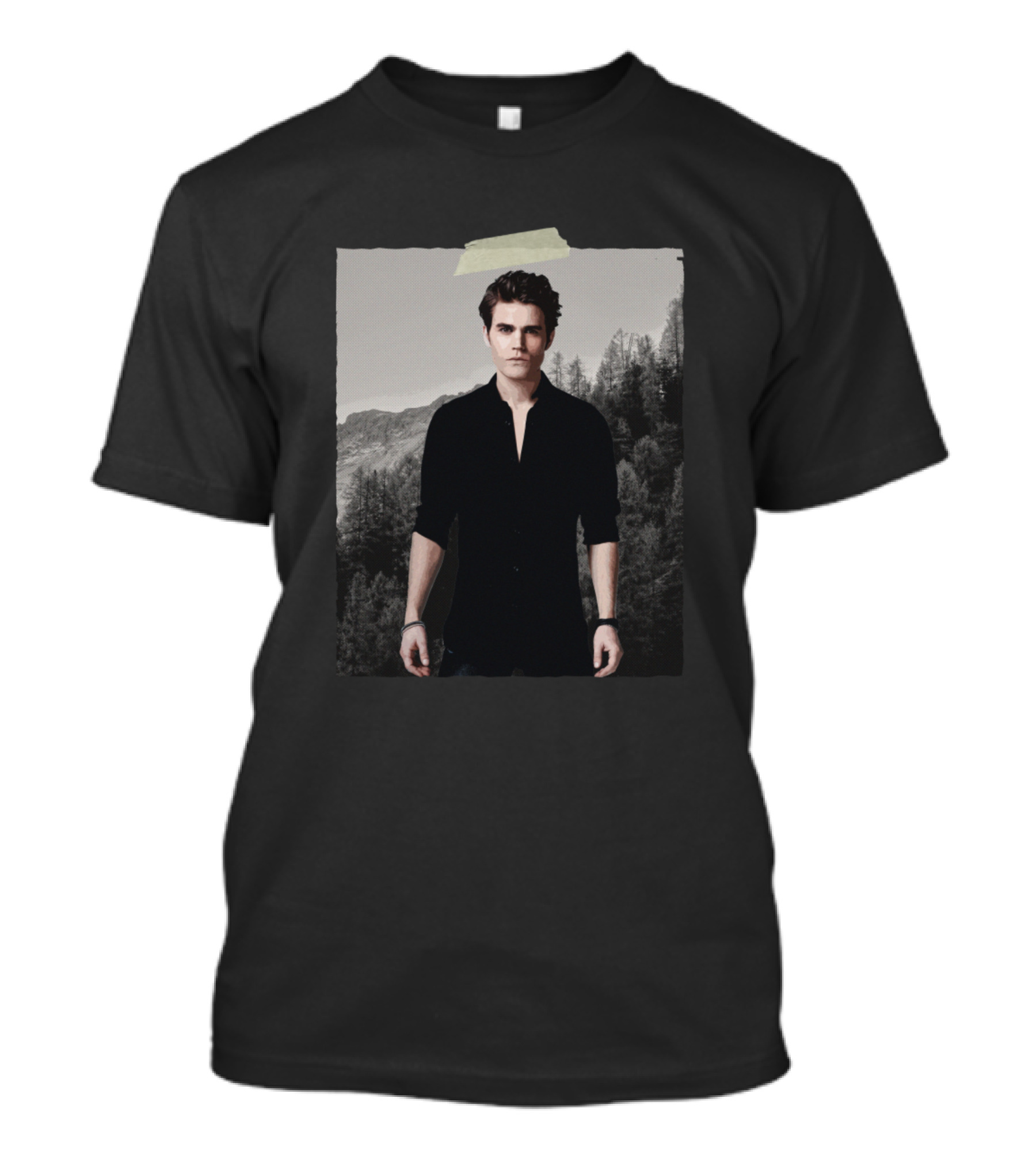 Stefan Salvatore Is Love Forest Background T-Shirt