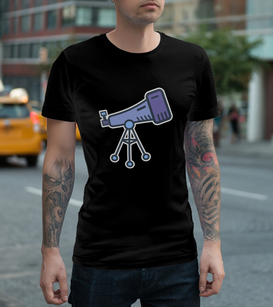 Cartoon Telescope Astronomy Is My Passion T-Shirt