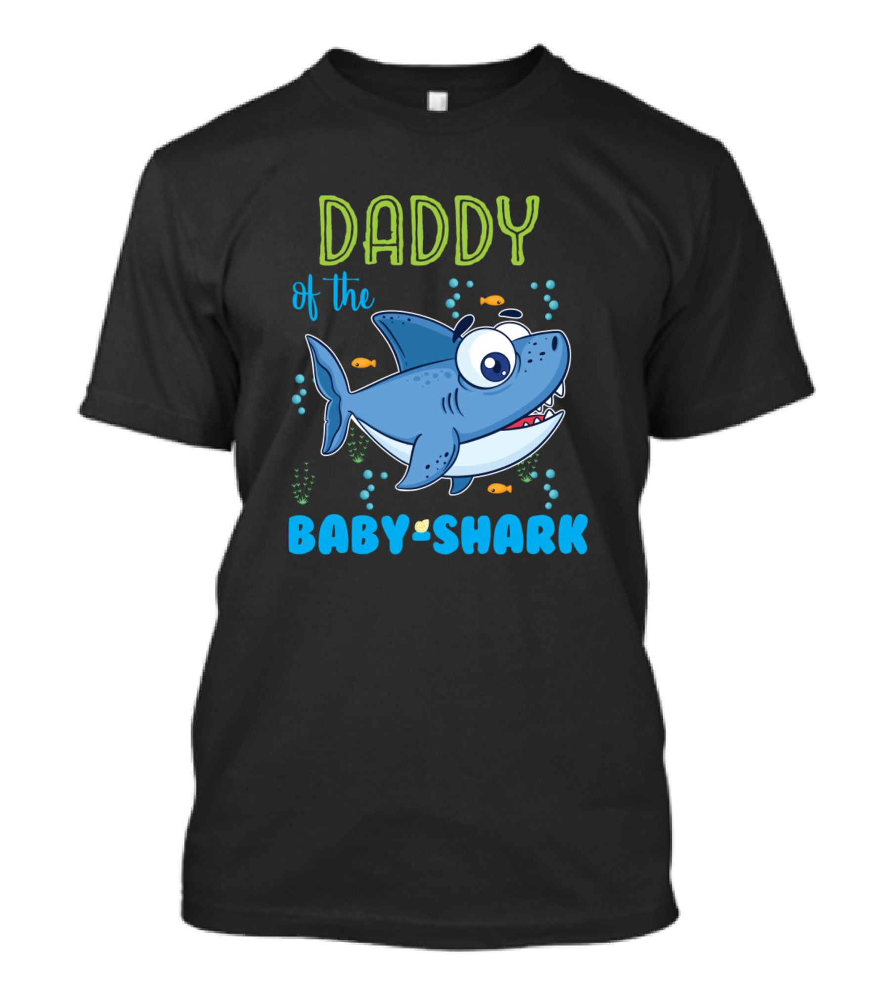 Daddy Of The Baby Shark With Cartoon Fish And Marine T-Shirt