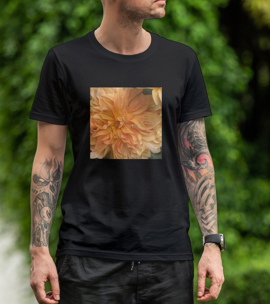 Dahlia Flower Orange Blossom Bloom T-Shirt