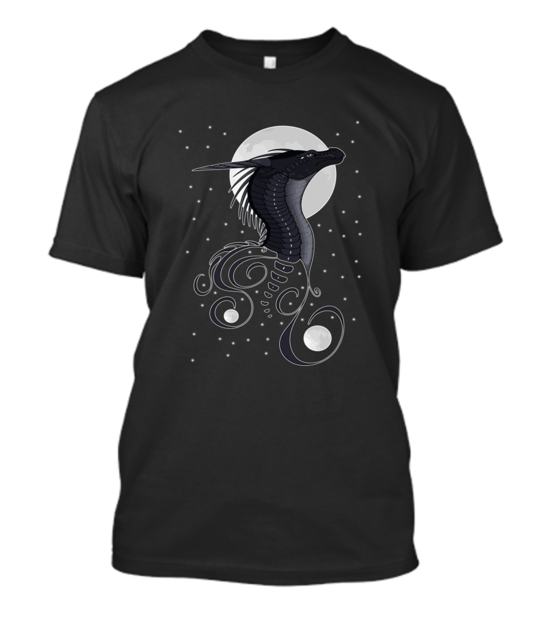 Darkstalker Wings Of Fire Moonlit Dragon Fantasy T-Shirt