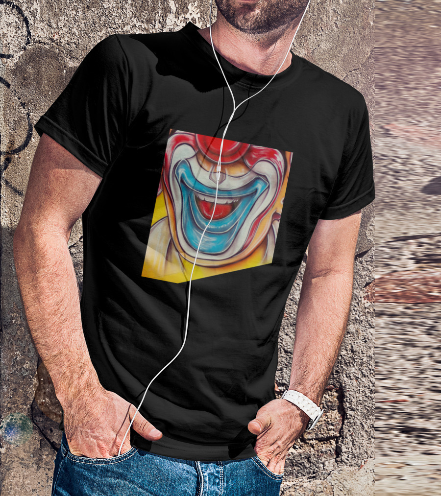 Funny Scary Clown Face Vibrant Smile T-Shirt