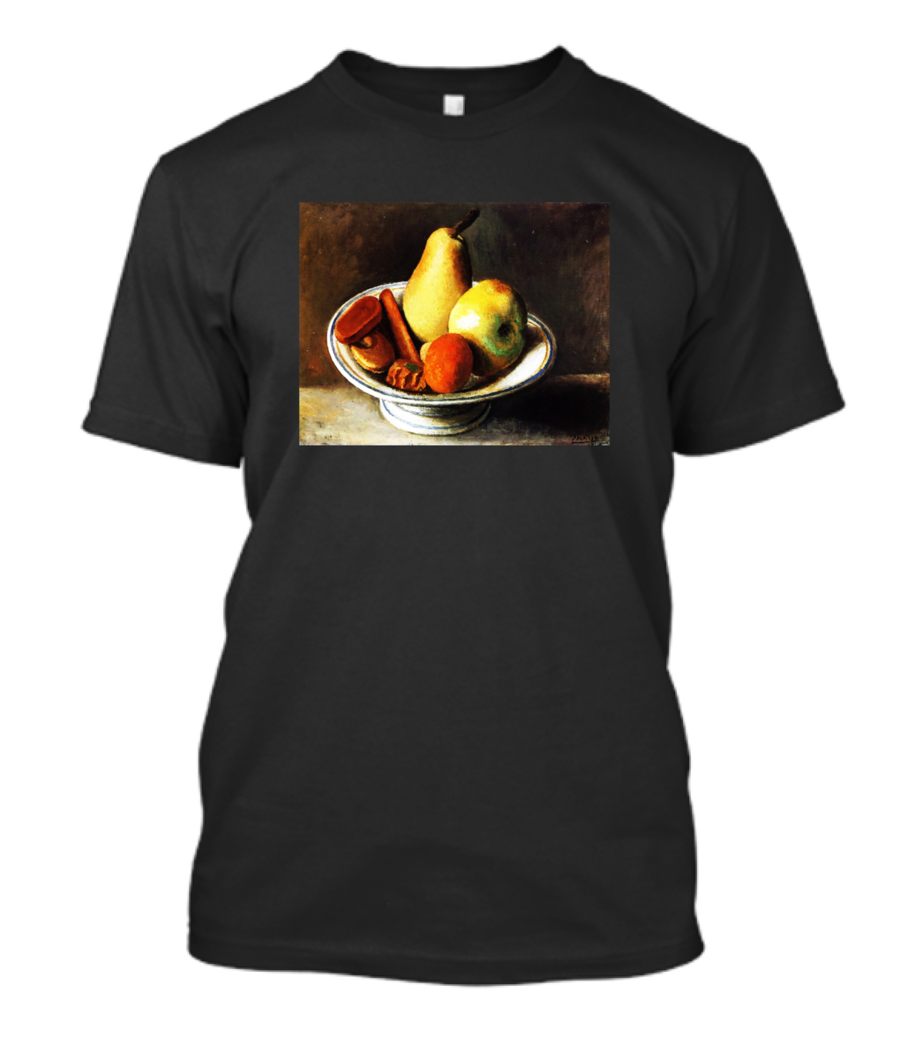 High Resolution Fruit Bowl With Fruit Pablo Picass Still Life Pear Apple Nuts T-Shirt