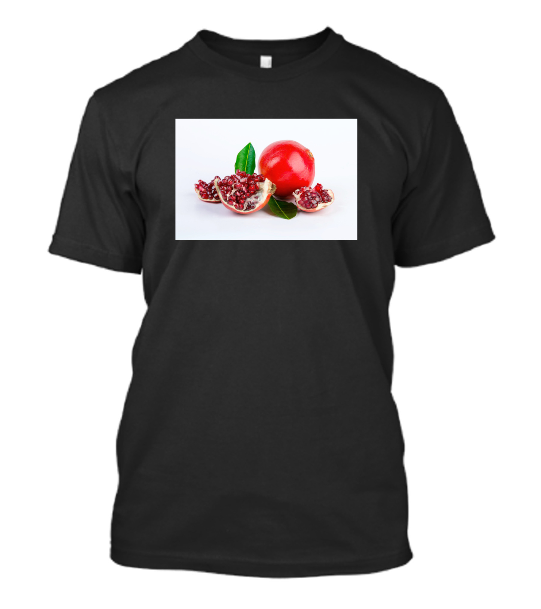 Photograph Of A Pomegranate With Leaves And Seeds T-Shirt