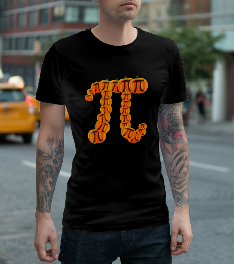 Pumpkin Pi Math Pun Symbol with Halloween Pumpkin Pi T-Shirt