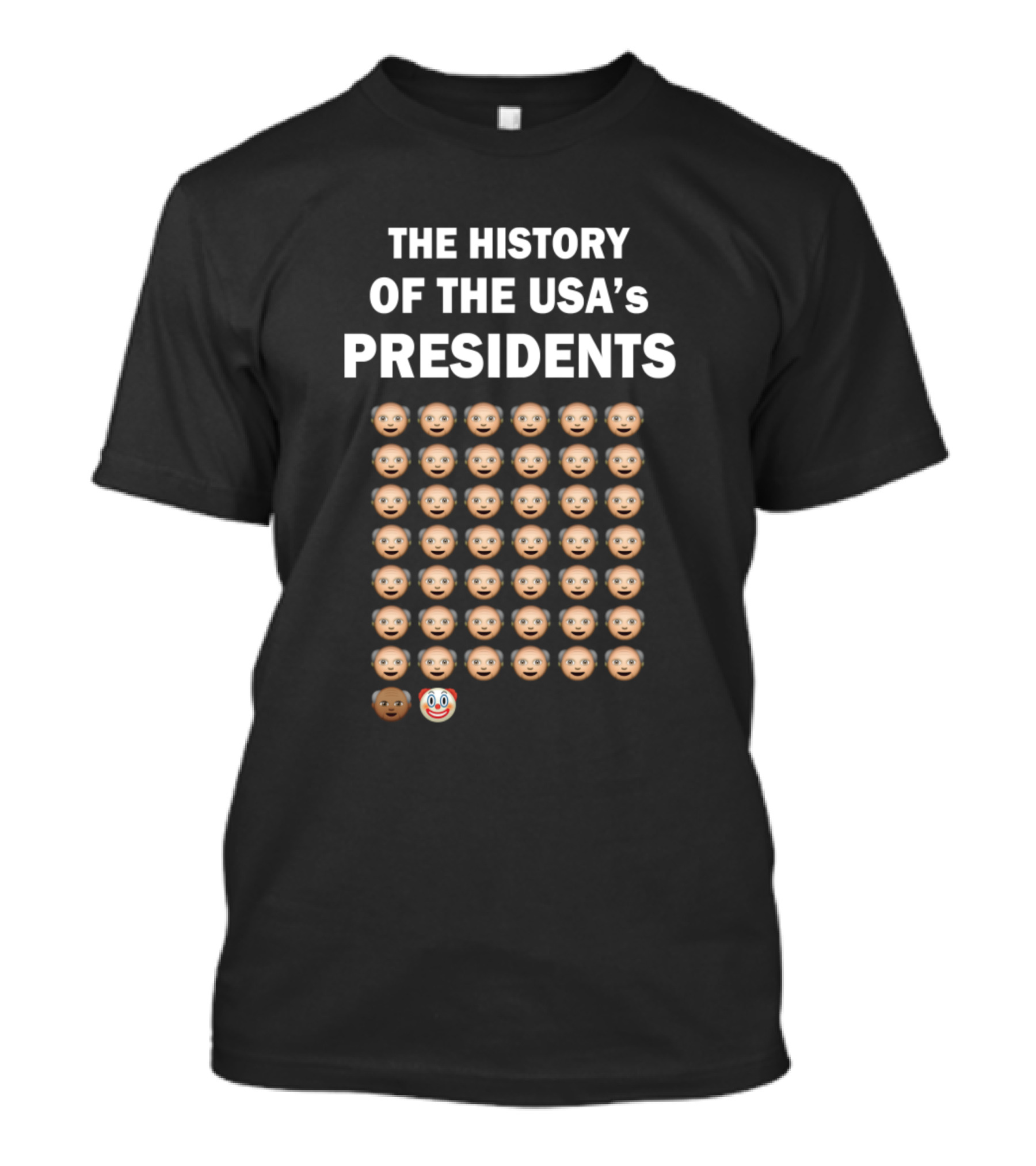 The History Of The USA's Presidents Emoji Faces Grid T-Shirt