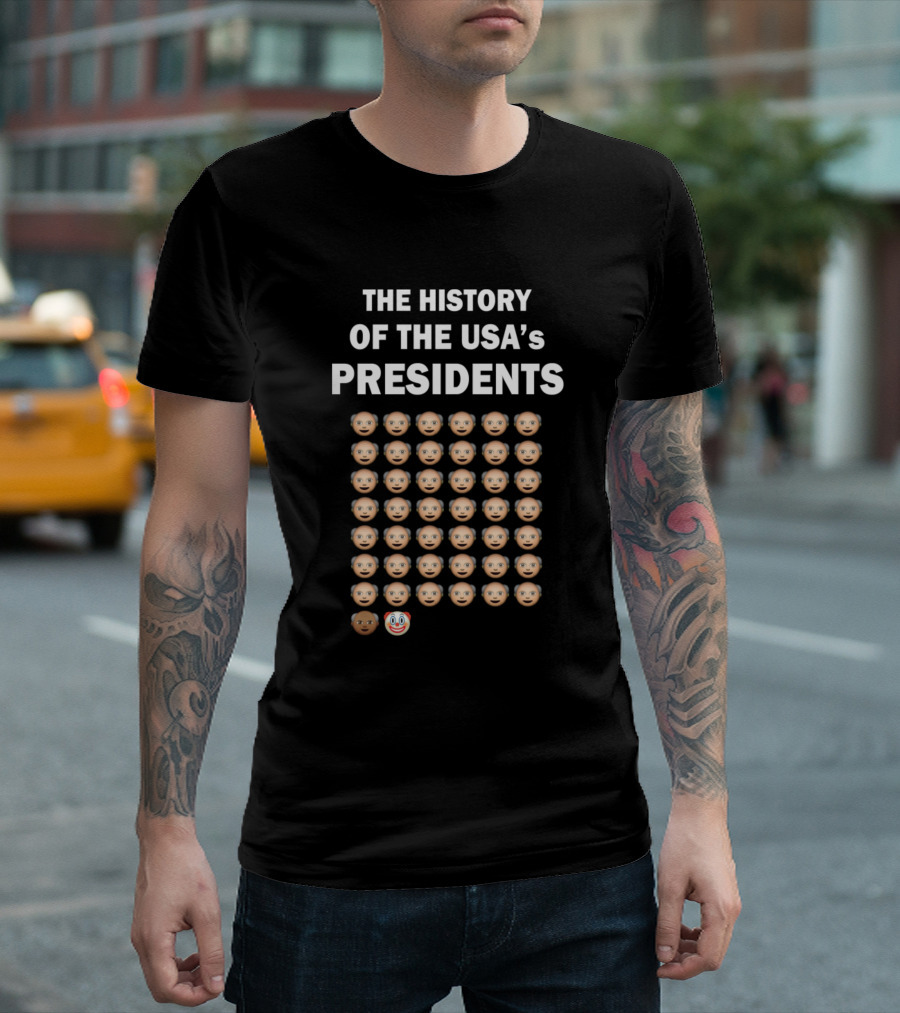 The History Of The USA's Presidents Emoji Faces Grid T-Shirt