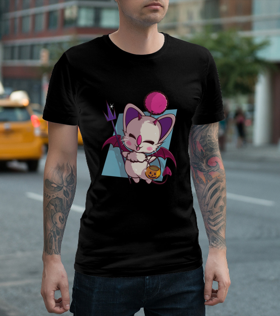 Trick or Treat Kuupo Moogle Halloween Magic Wand Pumpkin Candy T-Shirt