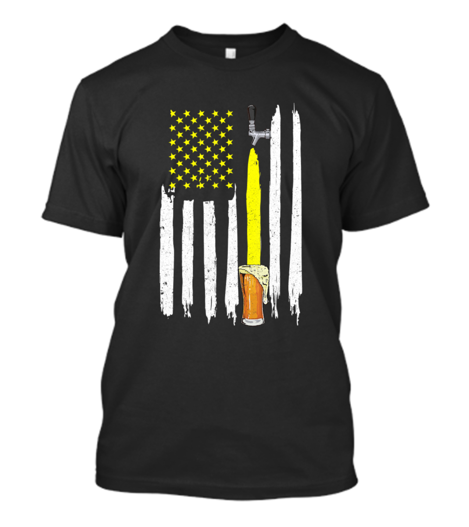 American Flag Beer Tap USA T-Shirt