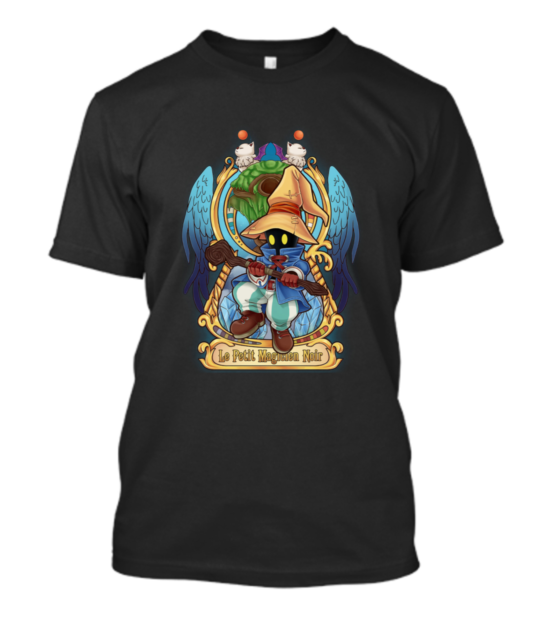 Le Petit Magicien Noir Mage With Moogles And Wings T-Shirt