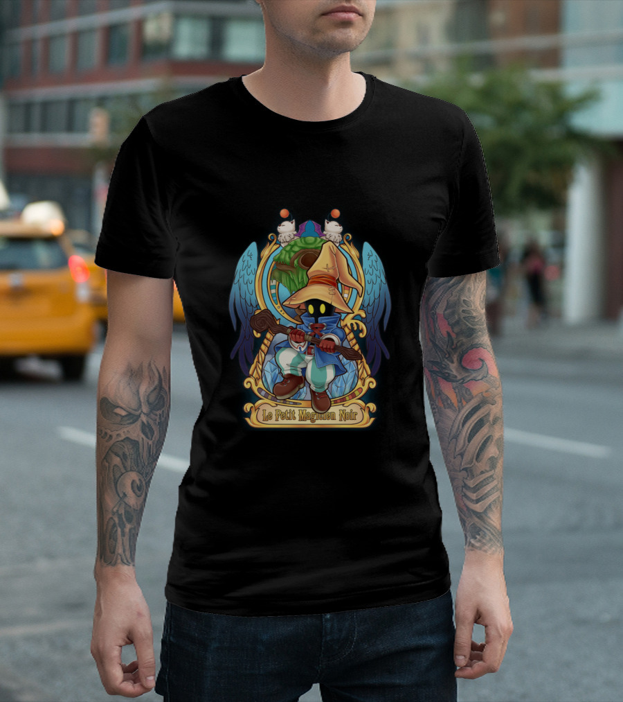 Le Petit Magicien Noir Mage With Moogles And Wings T-Shirt