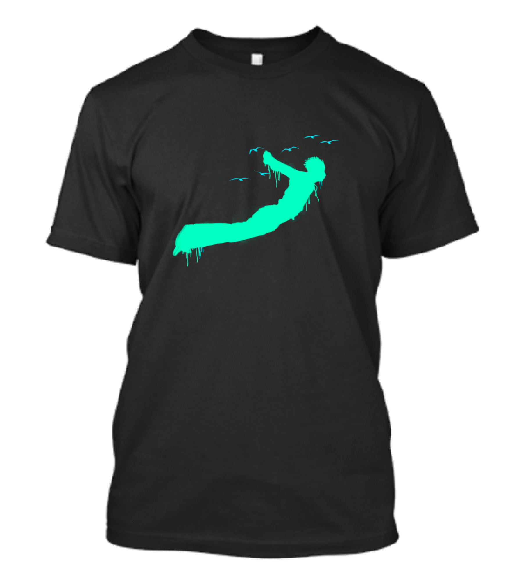 Freedom Falling Silhouette With Birds T-Shirt