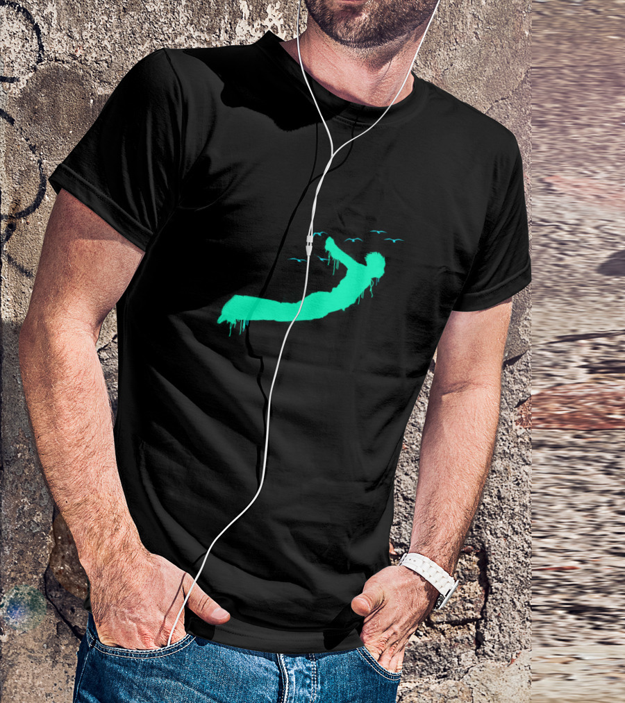 Freedom Falling Silhouette With Birds T-Shirt