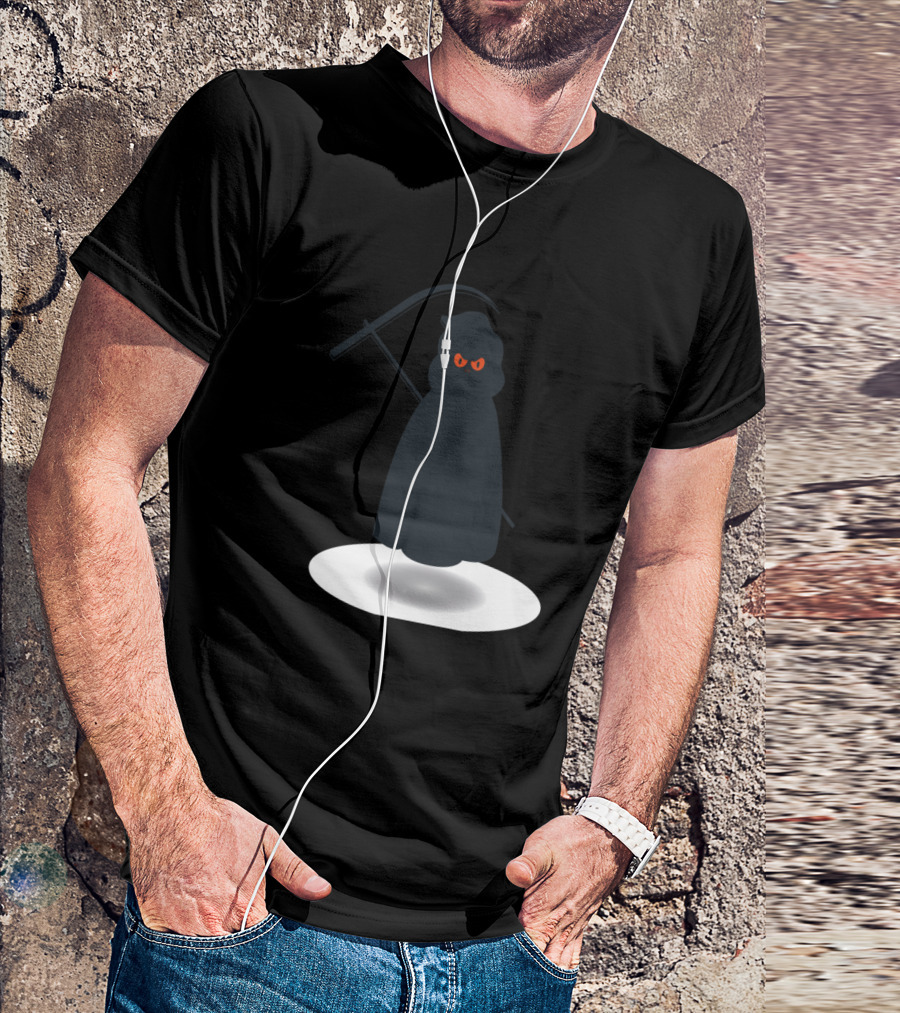 Halloween Ghost Scythe Phantom With Red Eyes T-Shirt