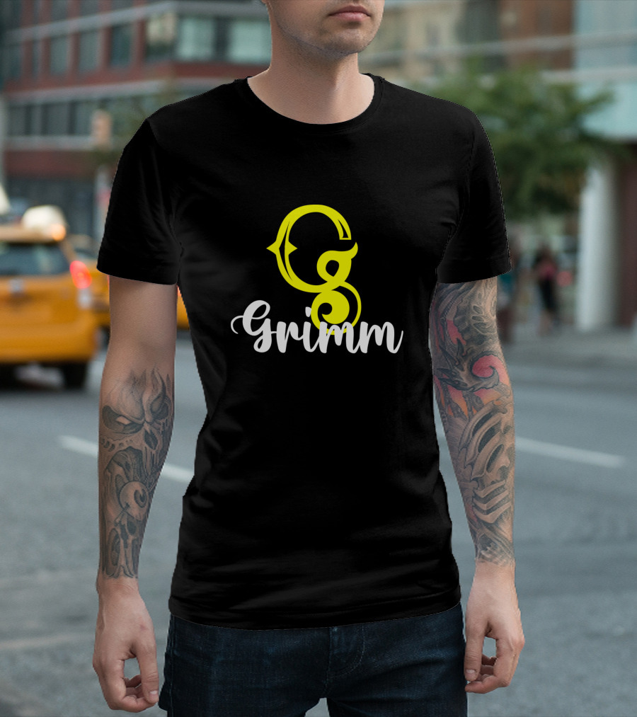 Im A Grimm Surname Second Name Yellow Star G T-Shirt
