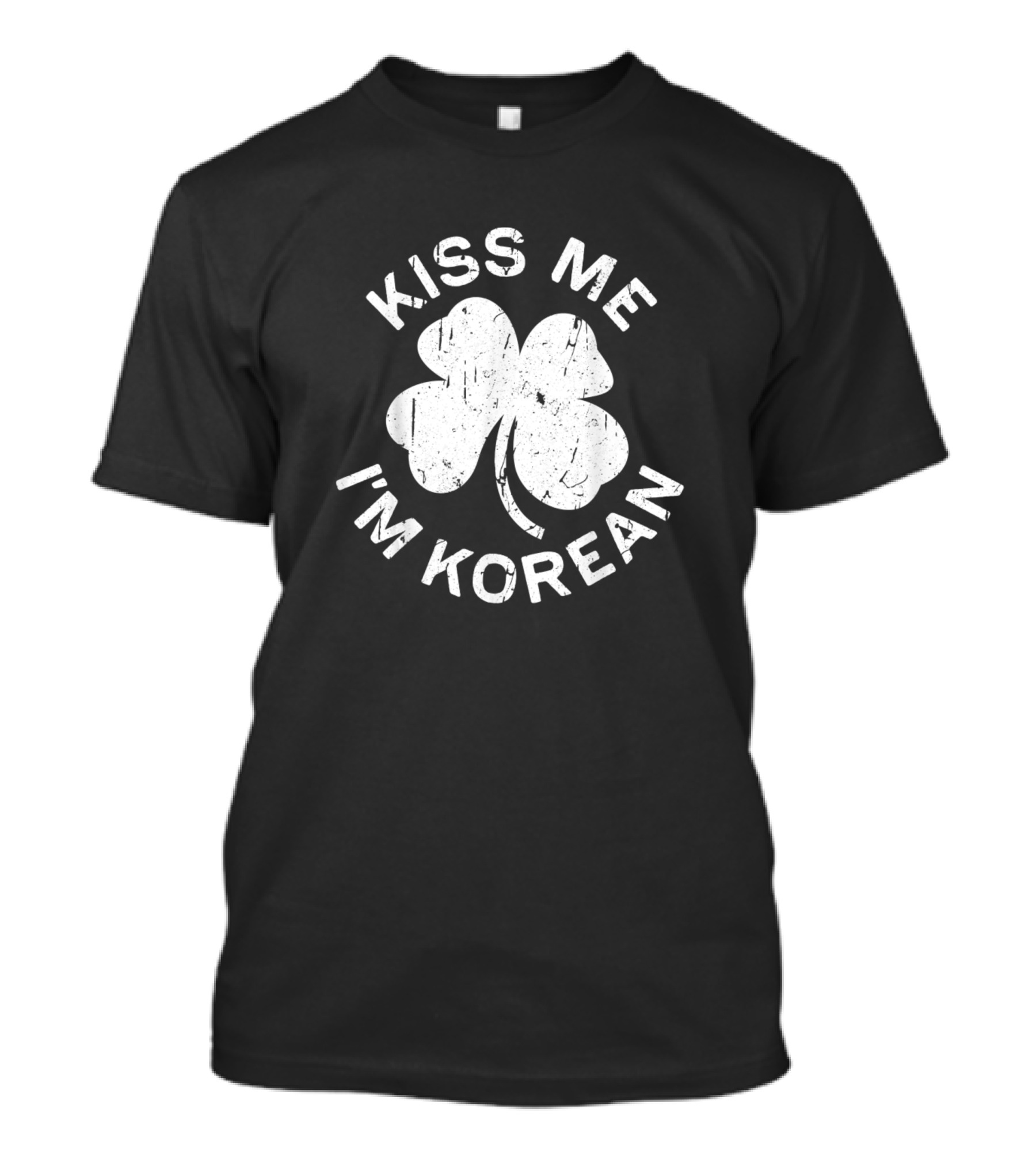 Kiss Me I'm Korean Shamrock Saint Patrick Day T-Shirt