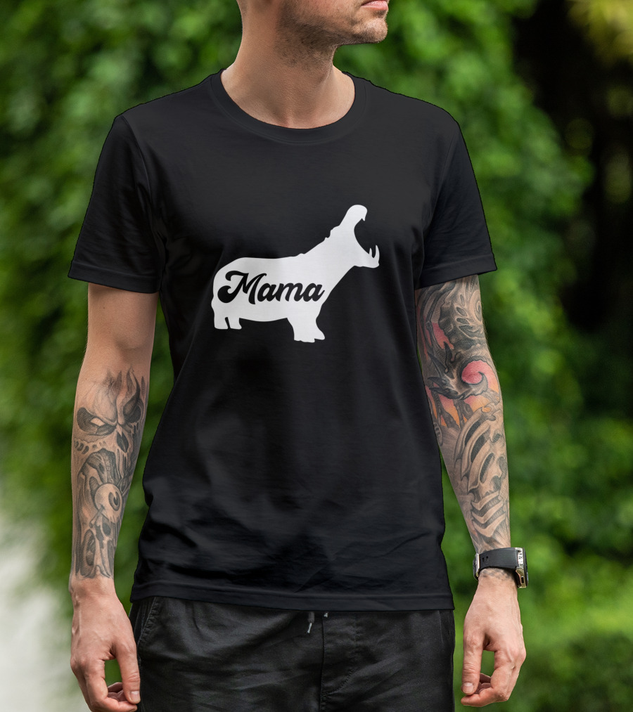 Mama Hippopotamus Love Family T-Shirt
