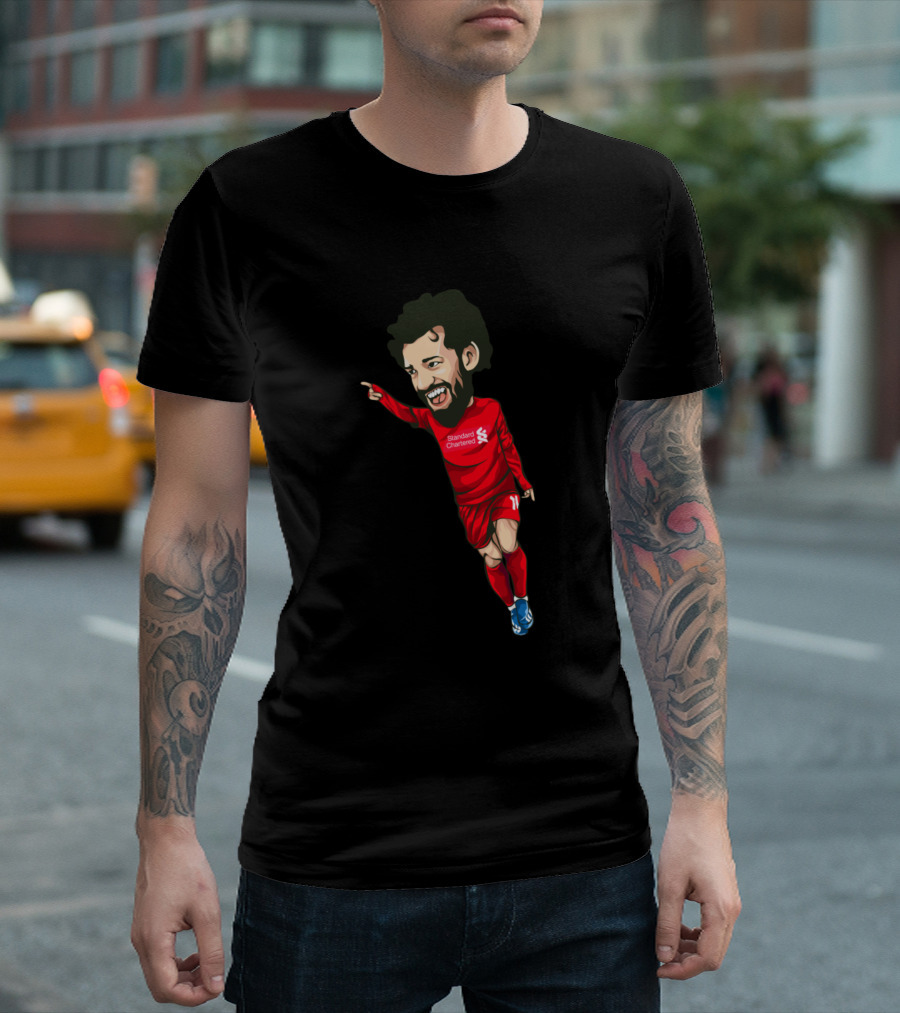 Salah Liverpool FC Standard Chartered Red Kit Number 11 T-Shirt