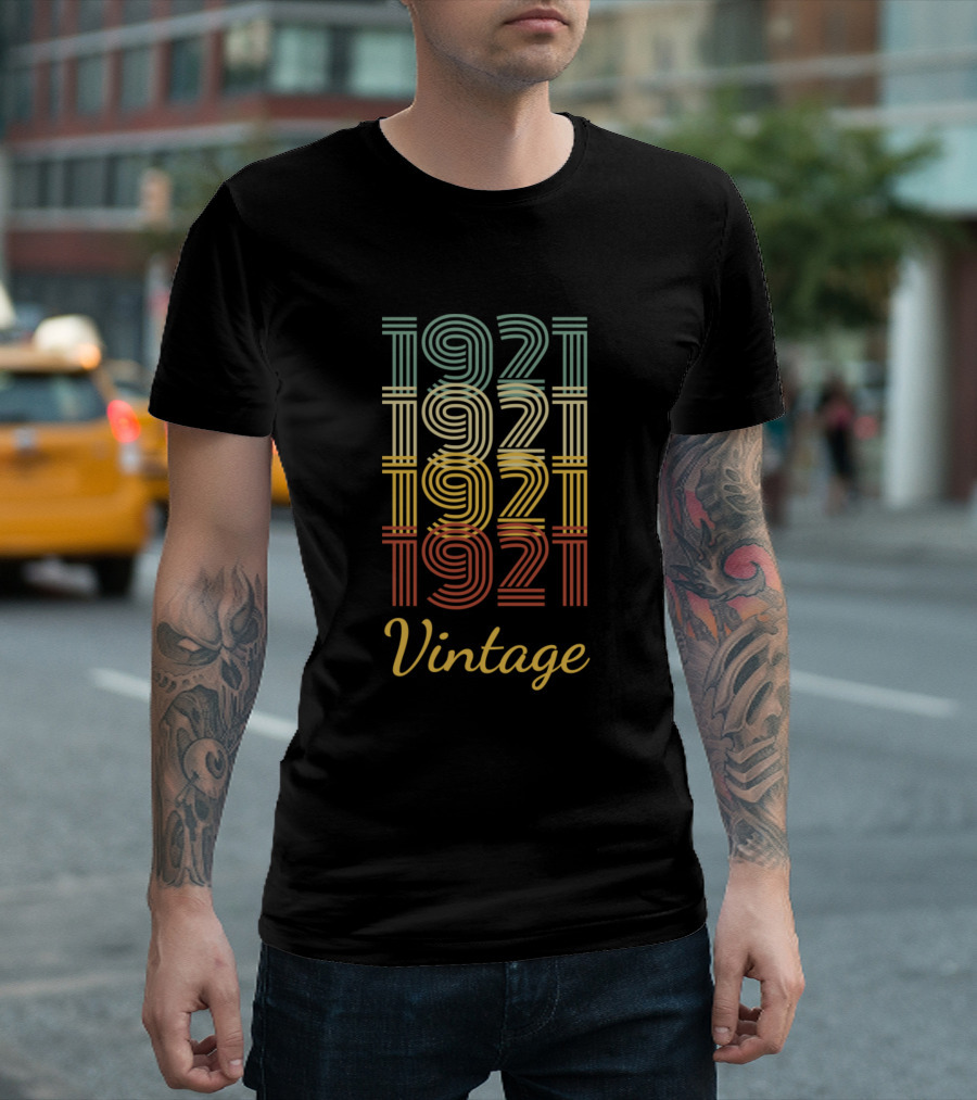 Vintage 1921 Retro Birthday T-Shirt