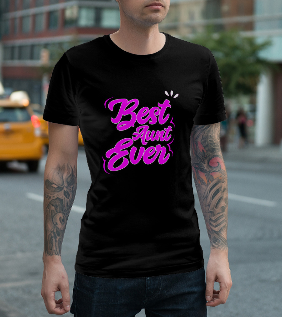 Best Aunt Ever Heart Cutest Auntie T-Shirt