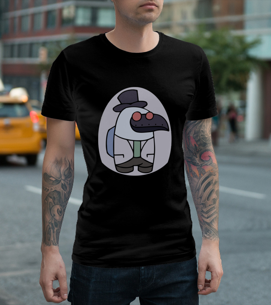 Among Us Plague Doctor Character with Top Hat and Mask T-Shirt