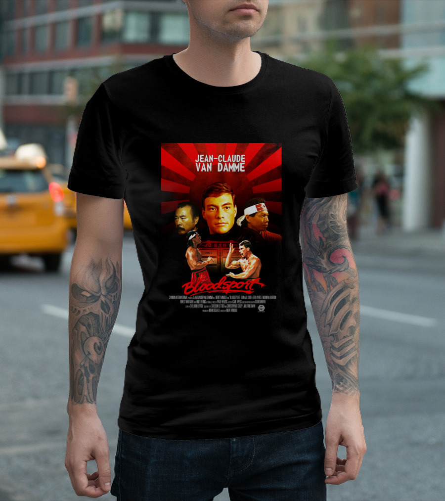 Jean-Claude Van Damme Bloodsport Martial Arts Classic Movie T-Shirt