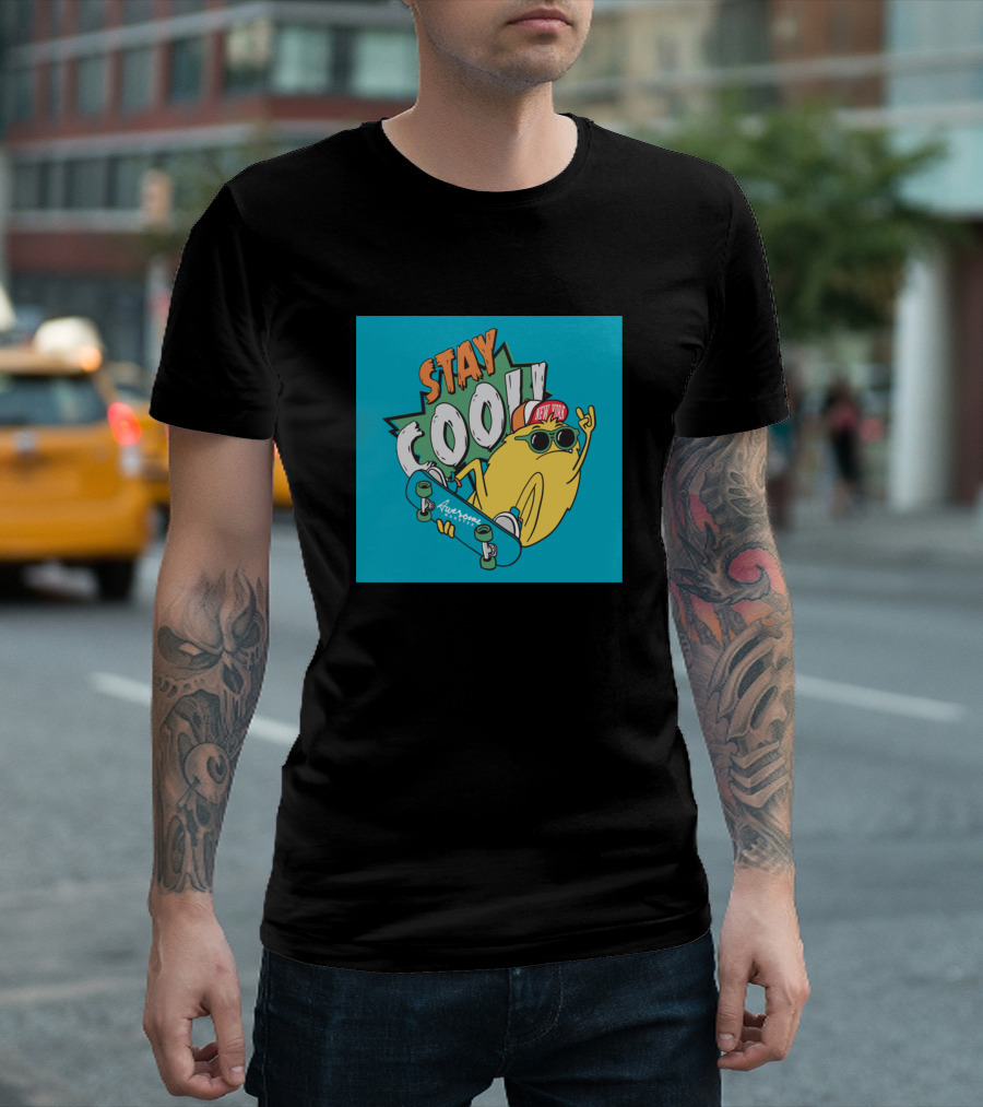 Stay Cool Monster Skateboarding Adventure T-Shirt