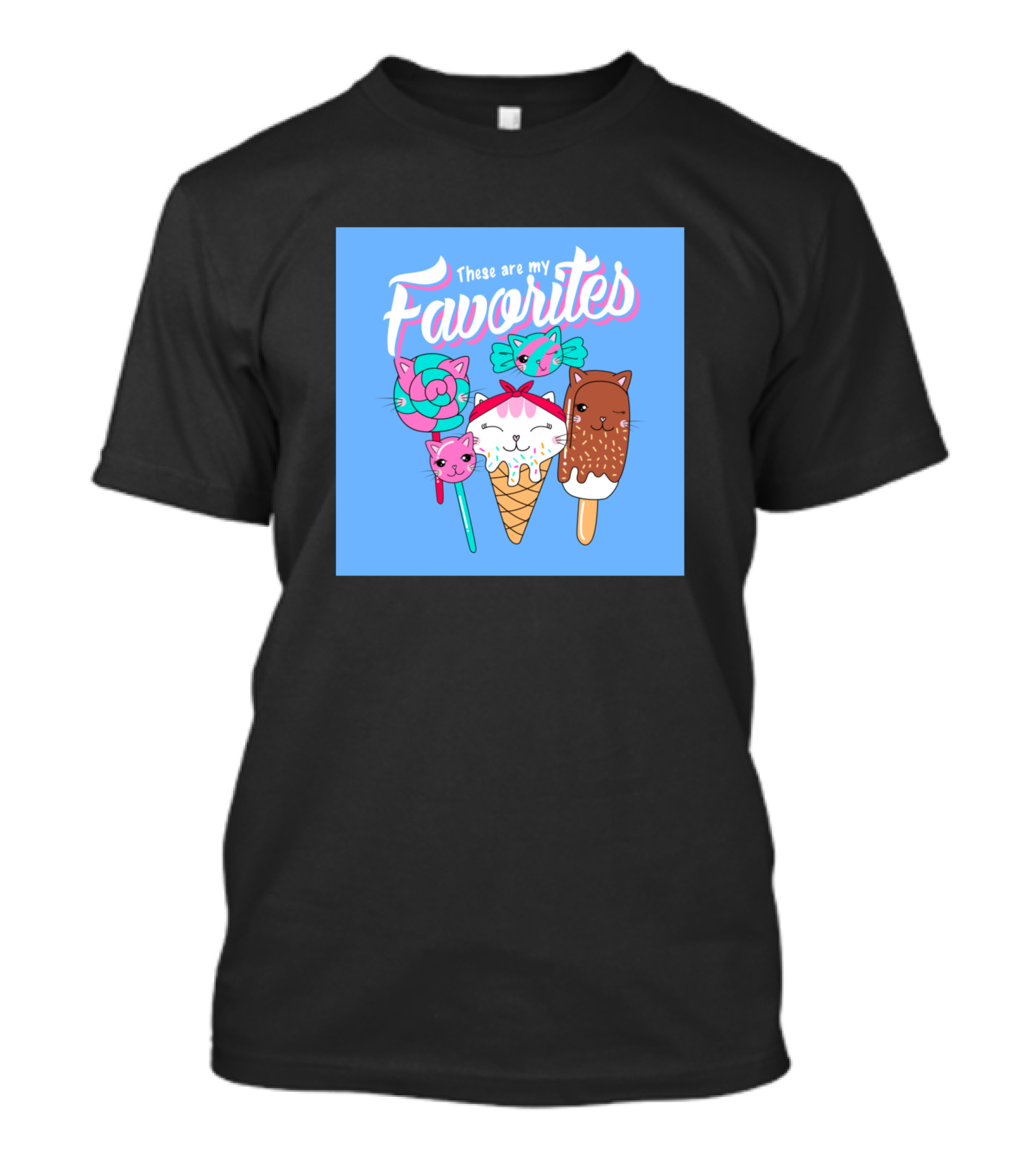 These Are My Favorites Cute Ice Cream Characters Icons T-Shirt