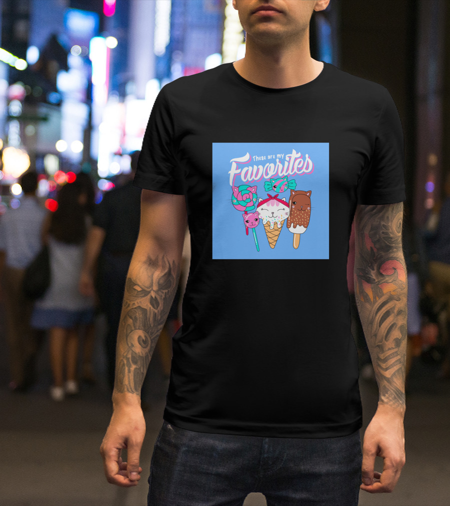 These Are My Favorites Cute Ice Cream Characters Icons T-Shirt