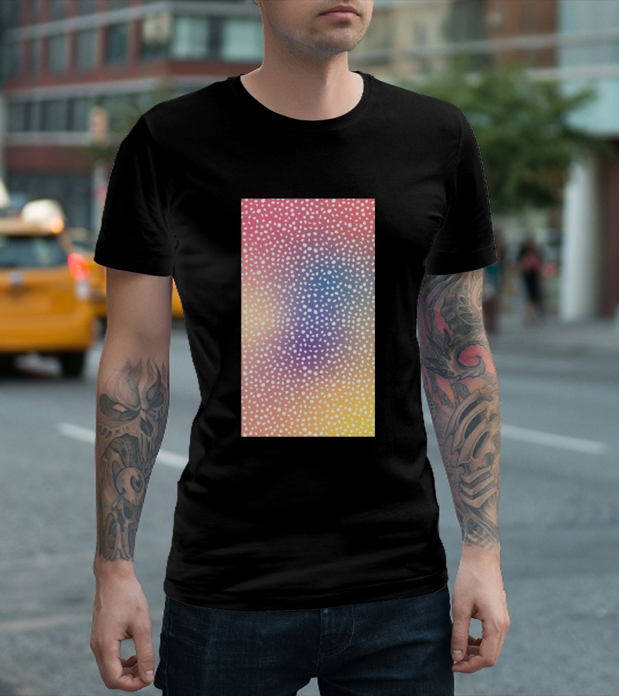 Dalmatian Brush Strokes Polka Dots Tie Dye Pattern Rainbow Colors T-Shirt