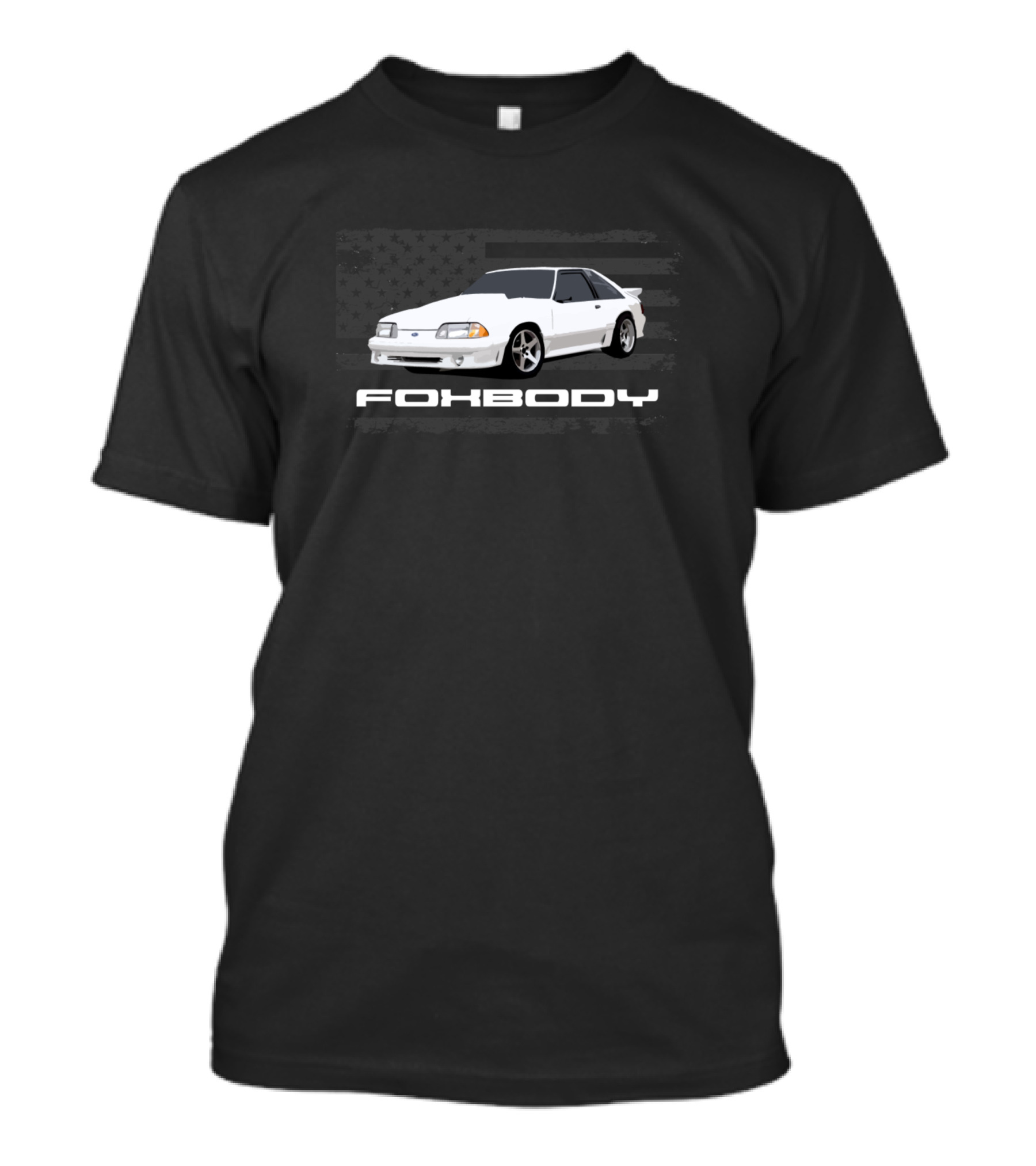 Foxbody Mustang American Flag Car T-Shirt