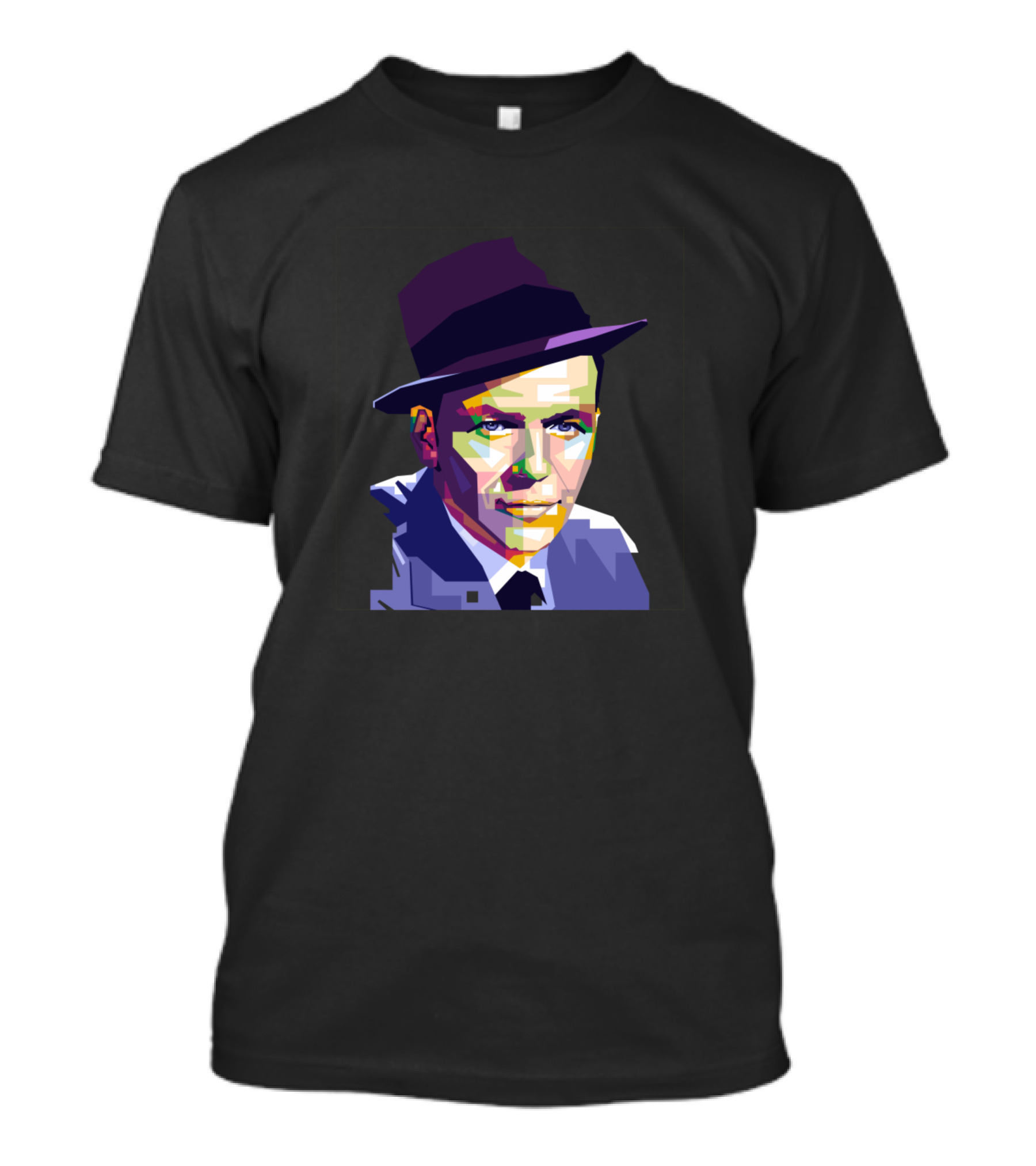 Frank Sinatra WPAP Style Multicolored Portrait Image T-Shirt