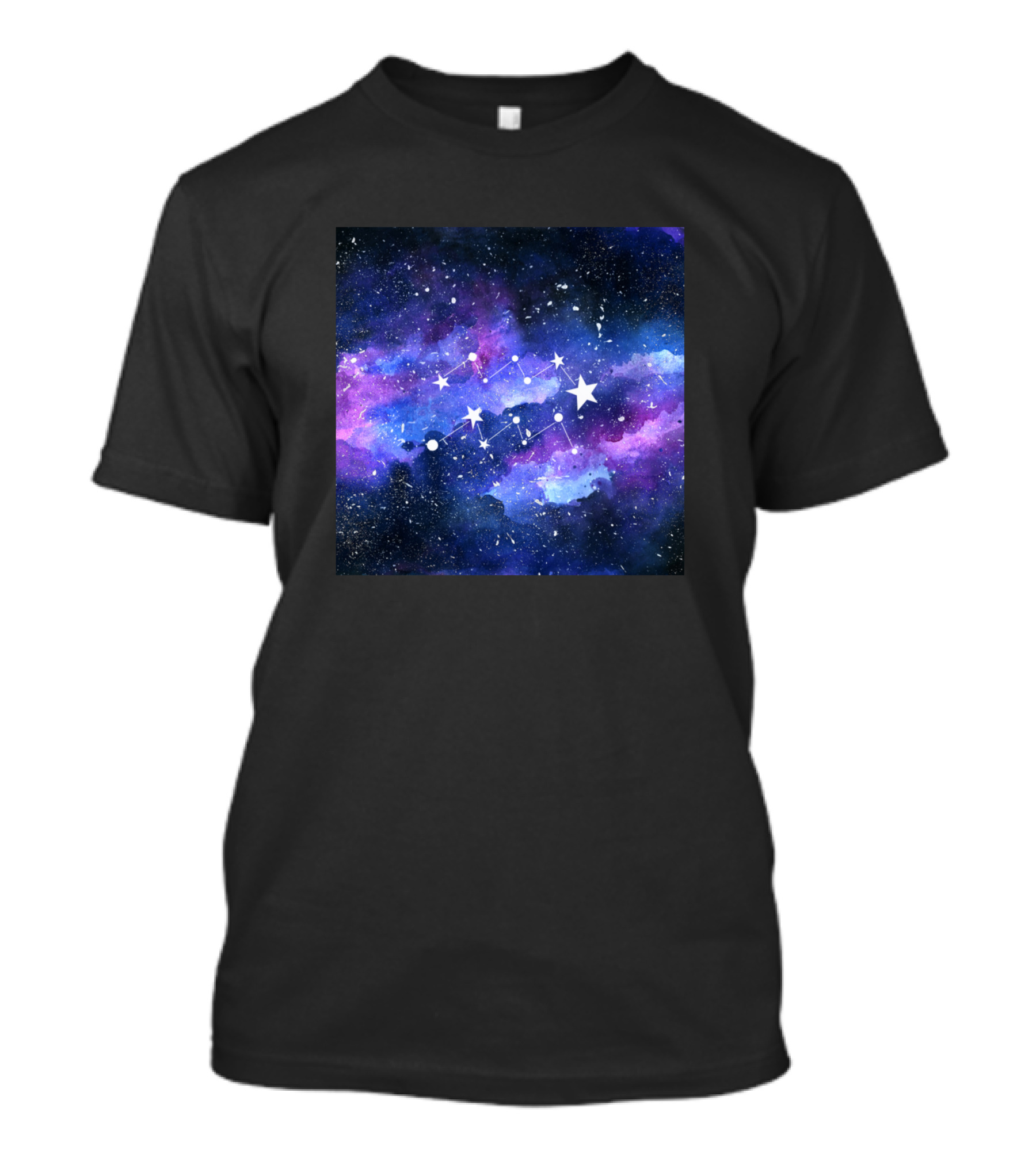 Aquarius Constellation In Vibrant Galaxy Starry Skies T-Shirt