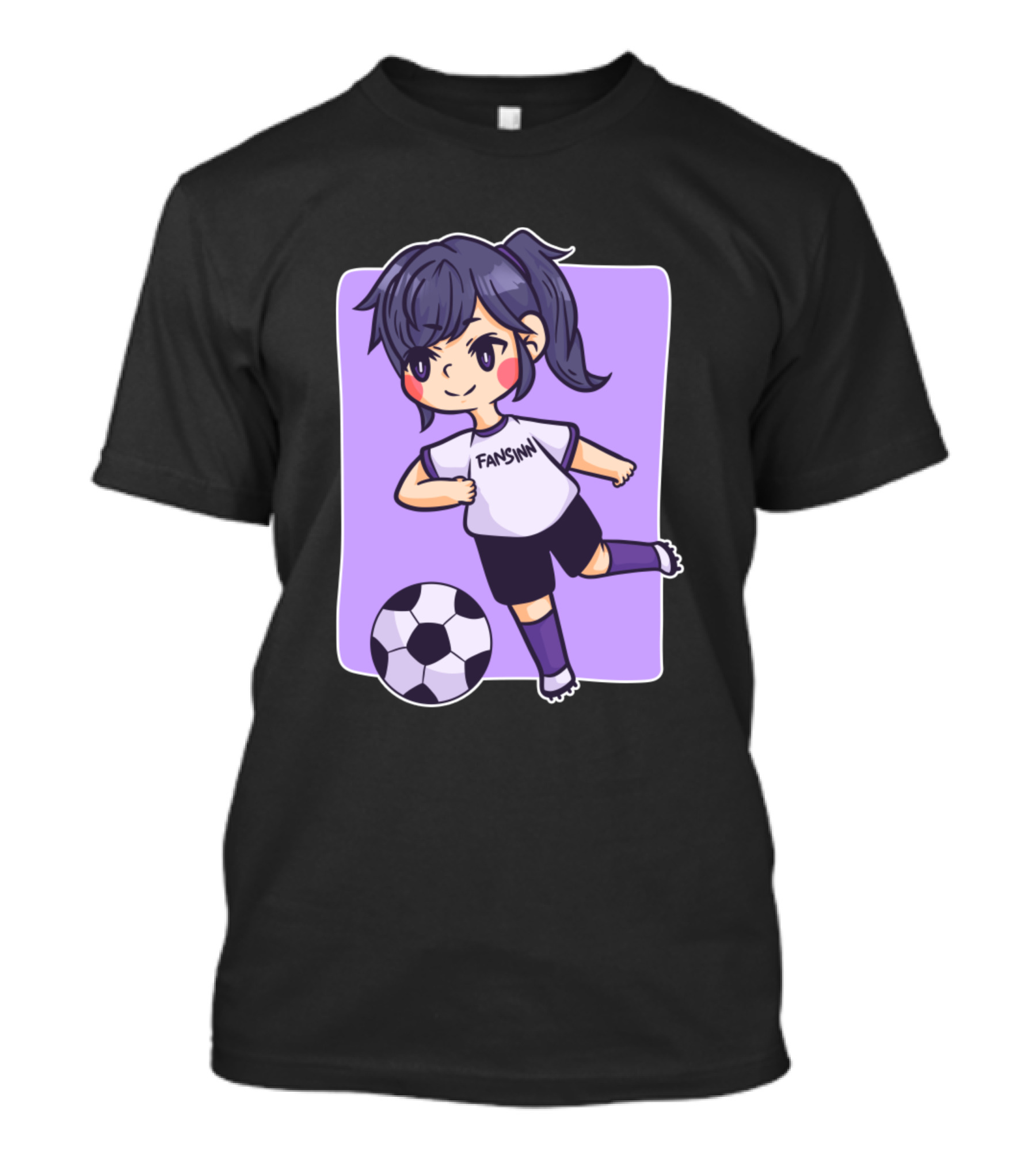 Fansinn Girls Striker Football Player Sport T-Shirt