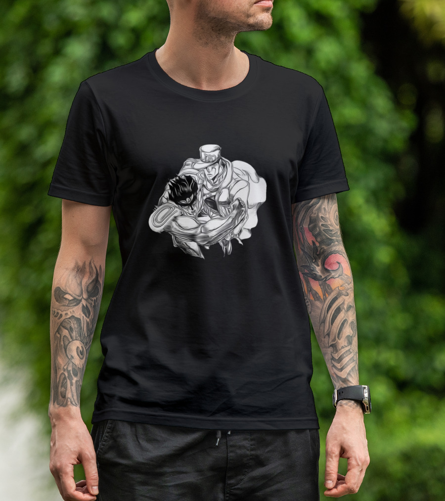 JoJo's Bizarre Adventure Jotaro And Star Platinum Sketch T-Shirt