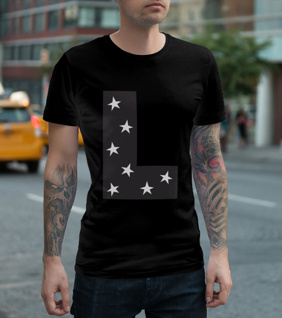 L Night Sky Stars Forest Alphabet T-Shirt