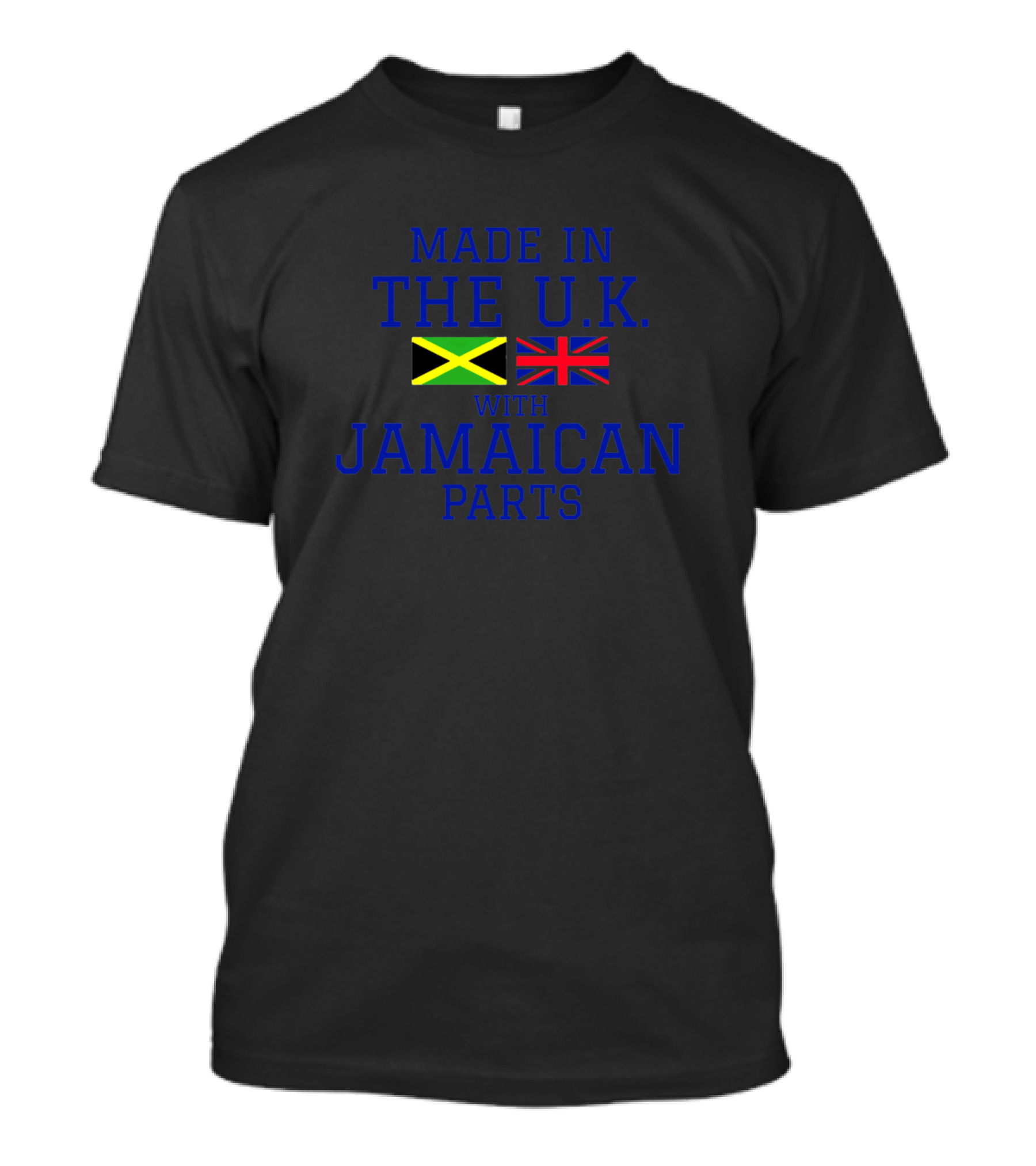 MADE IN THE U.K. WITH JAMAICAN PARTS FLAGS T-Shirt