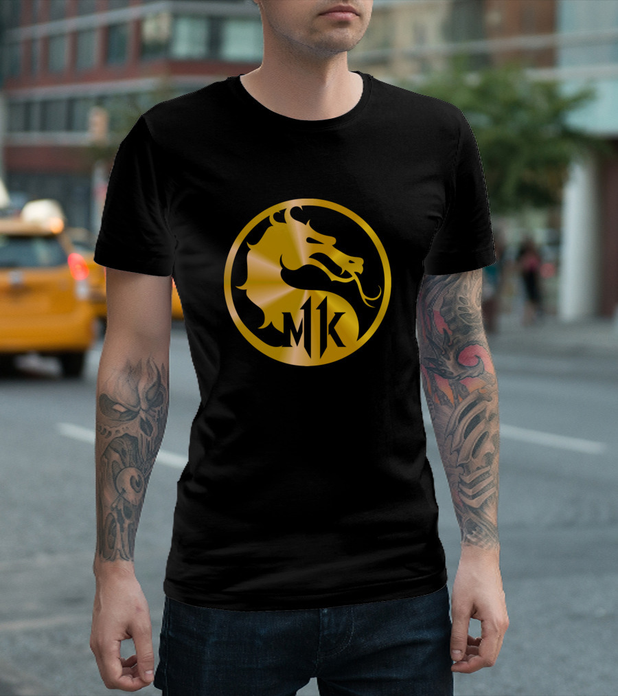 Mortal Kombat 11 MK Dragon Emblem Gold T-Shirt